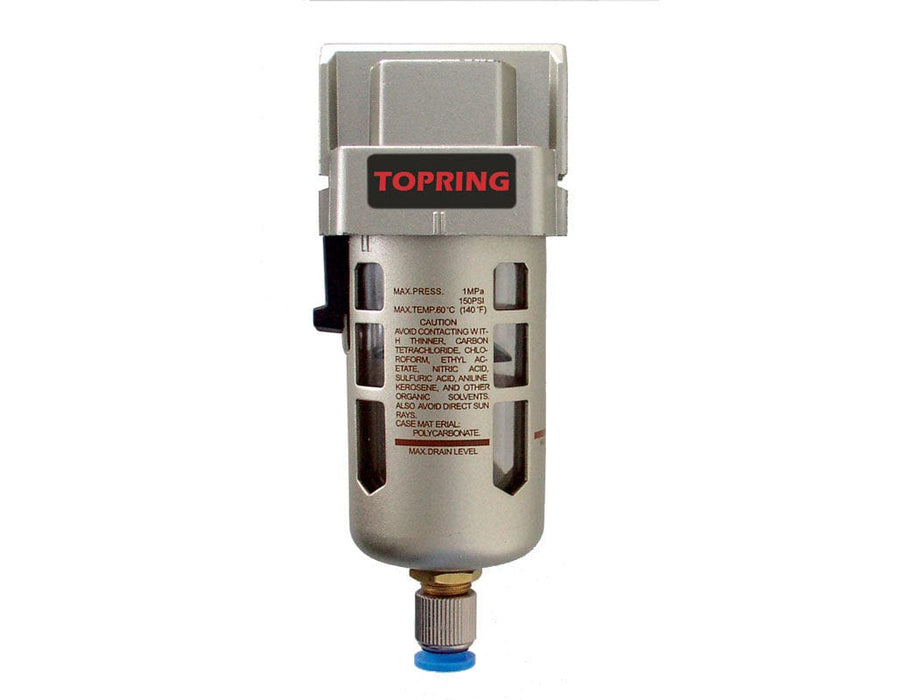 TOPRING Air Preparation Airflo FRLs 51.360 : TOPRING AIRFLO 300 FILTER 1/4 SEMI-AUTO