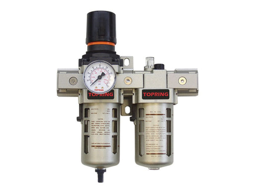TOPRING Air Preparation Airflo FRLs 51.421 : TOPRING AIRFLO 400 FILTER/REGULATOR + LUBRICATOR (GAUGE INCLUDED) 3/8 AUTO