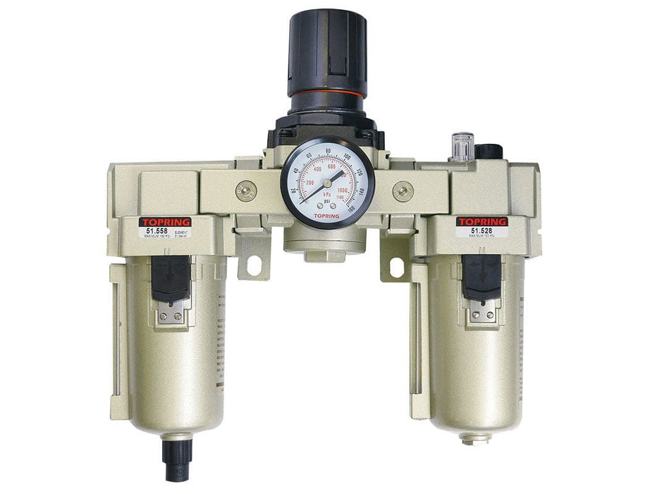 TOPRING Air Preparation Airflo FRLs 51.508 : TOPRING AIRFLO 450 FILTER + REGULATOR + LUBRICATOR 3/4 SEMI-AUTO MB
