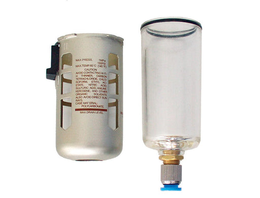 TOPRING Air Preparation Airflo FRLs 51.805 : TOPRING POLYCARBONATE BOWL WITH GUARD AND SEMI-AUTOMATIC DRAIN FOR FILTER, COALESCING FILTER, FILTER/REGULATOR AIRFLO 300