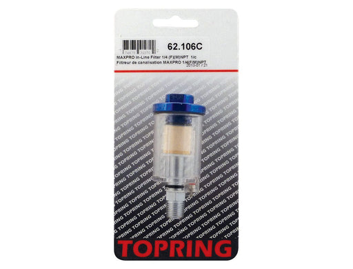 TOPRING Air Tool Accessories 62.106C : TOPRING IN-LINE FILTER 1/4 (F) (M) NPT MAXPRO