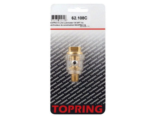 TOPRING Air Tool Accessories 62.108C : TOPRING IN-LINE LUBRICATOR 1/4 NPT MAXPRO