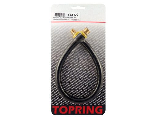 TOPRING Air Tool Accessories 62.542C : TOPRING HOSE WHIP 3/8 X 18" X 1/4 (F) (M) NPT TOPFLEX