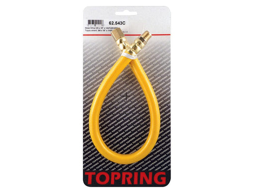 TOPRING Air Tool Accessories 62.543C : TOPRING HOSE WHIP 3/8 X 18" X 1/4 (F) (M) NPT EASYFLEX PREMIUM
