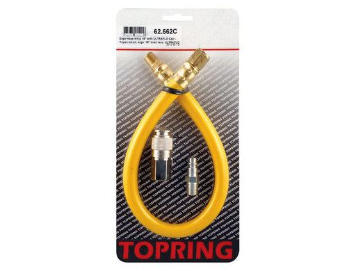 TOPRING Air Tool Accessories 62.562C : TOPRING HOSE WHIP KIT 18" + ULTRAFLO COUPLER + PLUG