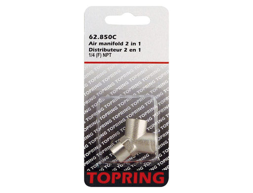 TOPRING Air Tool Accessories 62.850C : TOPRING AIR MANIFOLD 1/4 (F) NPT 2 IN 1