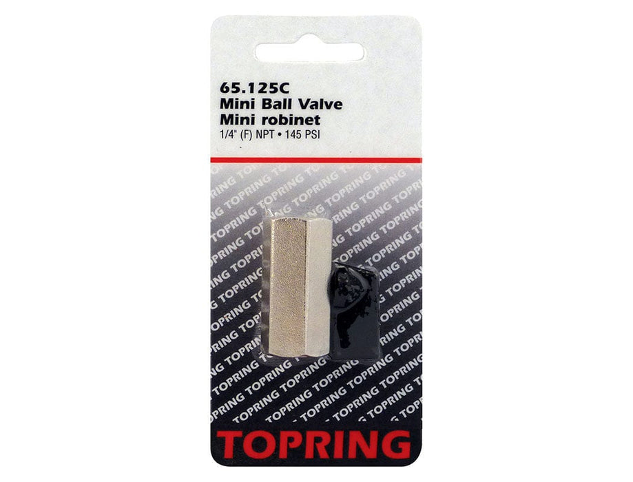TOPRING Ball Valves 65.125C : TOPRING MINI BALL VALVE 1/4 (F-F) NPT
