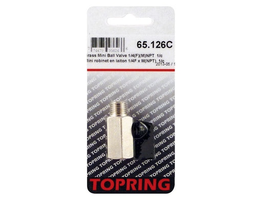 TOPRING Ball Valves 65.126C : TOPRING MINI BALL VALVE 1/4 (F-M) NPT