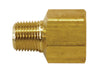 TOPRING Brass Fittings 41.140.100 : Topring HEXAGONAL ADAPTER 1/8 (M) X 1/4 (F) NPT 100/CSE