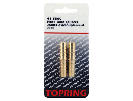 TOPRING Brass Fittings 41.530C : Topring HOSE BARB SPLICER 3/8 2PCS/C