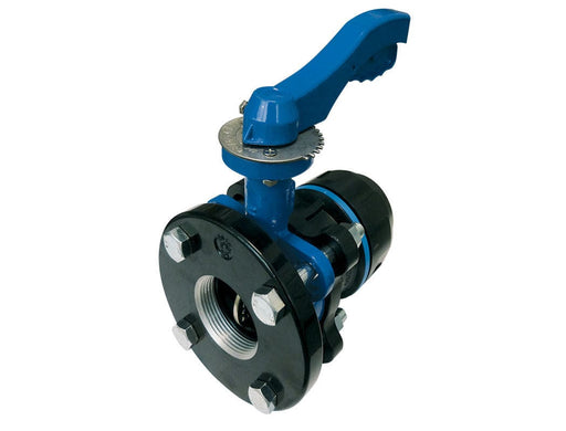TOPRING BUTTERFLY BALL VALVE 08.406 : TOPRING Female Threaded butterfly VALVE 2 (F) NPT X 63 MM PPS CRN