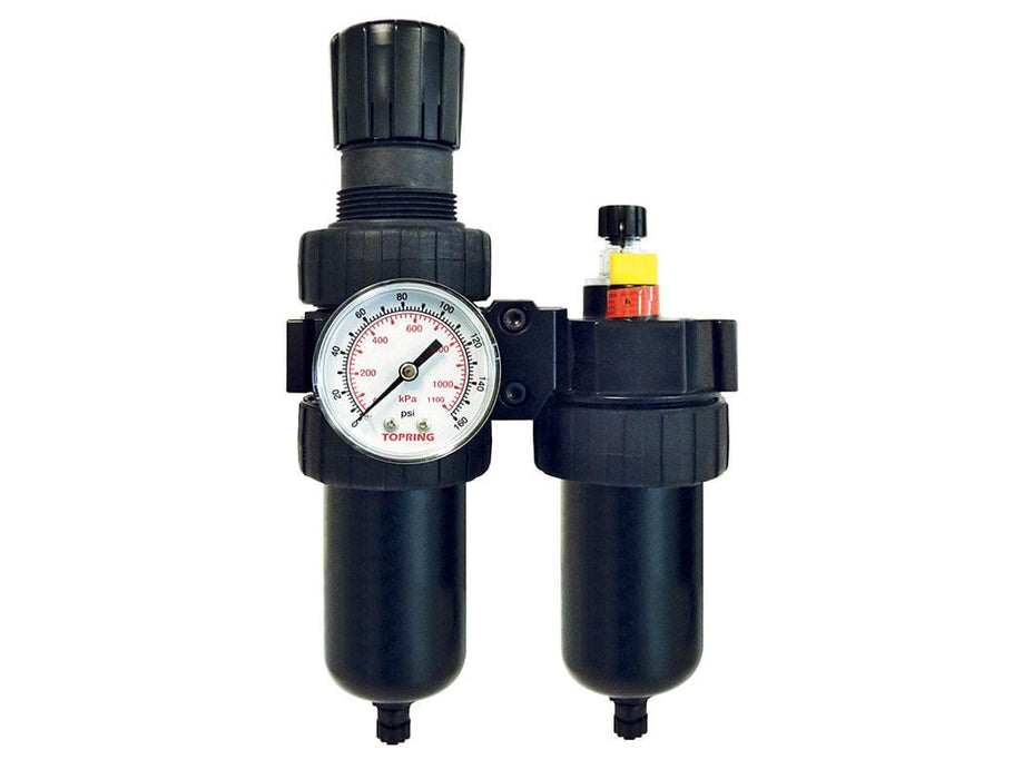 TOPRING Filters, regulators and lubricators 52.623 : TOPRING FILTER/REGULATOR + LUBRICATOR 1/2 (2-125) AUTOMATIC ZINC HIFLO2