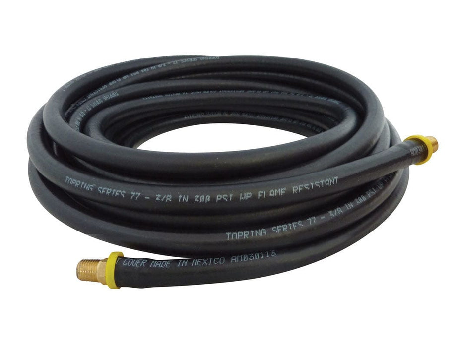 TOPRING Flexible Hoses 77.126 : Topring RUBBER HOSE "lock-ON" 1/4 X 35' X 1/4 (M) NPT TOPFLEX