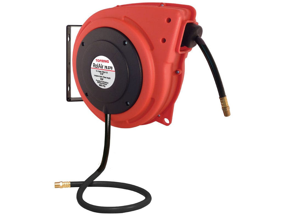 TOPRING Hose Reels 79.370 : Topring HOSE REEL ROLAIR/PVC HOSE 1/4 X 33' X 1/4 (M) NPT STD