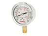 TOPRING PNEUMATIC AIR PRESSURE GAUGE 55.604 : TOPRING LIQUID GAUGE 2-1/2" - 1/4 NPT LM 30"HG - 160 STAINLESS STEEL/BRASS