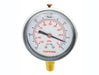 TOPRING PNEUMATIC AIR PRESSURE GAUGE 55.608 : TOPRING LIQUID GAUGE 2-1/2" - 1/4 NPT LM 30"HG STAINLESS STEEL/BRASS