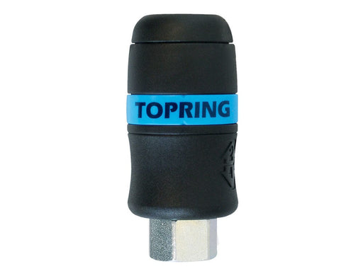 TOPRING Quick Couplers 20.449 : Topring Quick Couplers : COUPLER TOPQUIK SAFETY (1/4 INDUSTRIAL) 1/4 (F) NPT (AUTOMATIC)