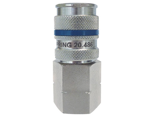 TOPRING Quick Couplers 20.486 : Topring Quick Couplers : COUPLER QUIKSILVER (1/4 INDUSTRIAL) 1/2 (F) NPT (AUTOMATIC)