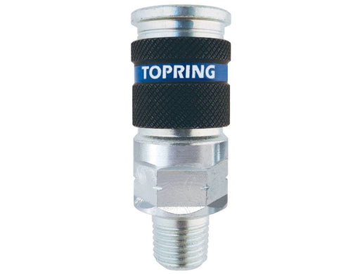 TOPRING Quick Couplers 20.616.100 : Topring Quick Couplers : QUICK COUPLER QUIKSILVER 2 (INDUSTRIAL) 1/4 (M) NPT AUTOMATIC