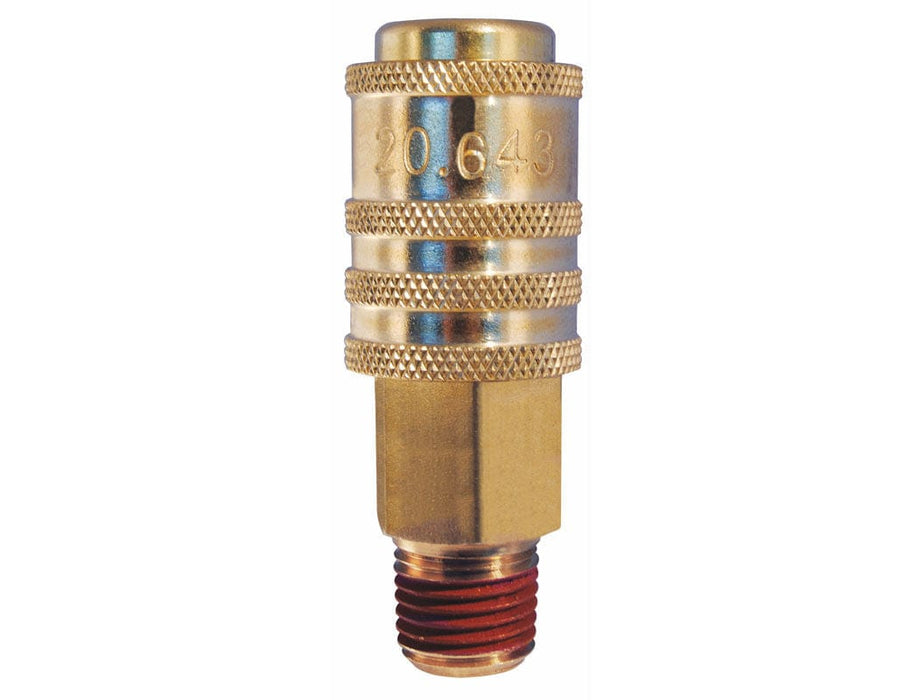 TOPRING Quick Couplers 20.643 : Topring Quick Couplers : COUPLER AUTOMAX SLIM (1/4 INDUSTRIAL) 1/4 (M) NPT (AUTOMATIC)