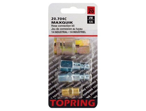 TOPRING Quick Couplers 20.704C : Topring Quick Couplers : KIT MAXQUIK (1/4 INDUSTRIAL) 20.842+20.142+20.242+41.105 (MANUAL)