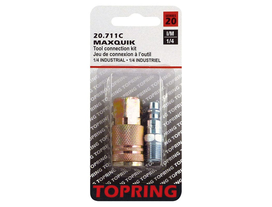 TOPRING Quick Couplers 20.711C : Topring Quick Couplers : KIT MAXQUIK (1/4 INDUSTRIAL) 20.842+20.242 (MANUAL)