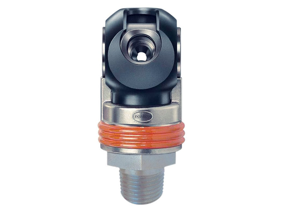TOPRING Quick Couplers 20.947 : Topring Quick Couplers : COUPLER TOPQUIK SC SAFETY (1/4 INDUSTRIAL) 1/4 (M) NPT (MANUAL)