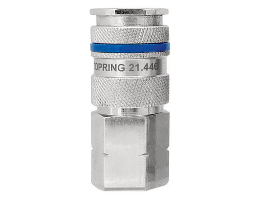 TOPRING Quick Couplers 21.446 : Topring Quick Couplers : COUPLER QUIKSILVER (3/8 INDUSTRIAL) 1/4 (F) NPT (AUTOMATIC)