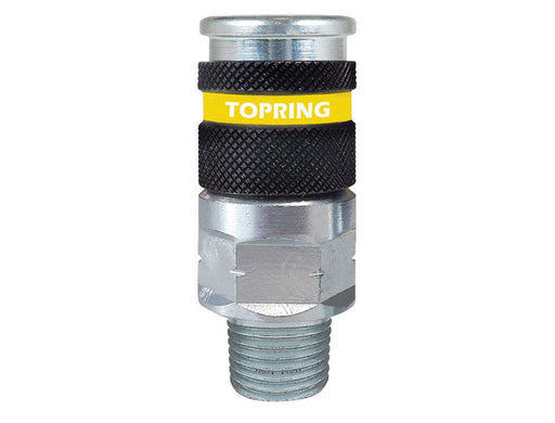 TOPRING Quick Couplers 23.616 : Topring Quick Couplers : COUPLER QUIKSILVER 2 (ARO 210) 1/4 (M) NPT (AUTOMATIC)