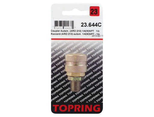TOPRING Quick Couplers 23.644C : Topring Quick Couplers : COUPLER AUTOMAX (ARO 210) 1/4 (M) NPT (AUTOMATIC)