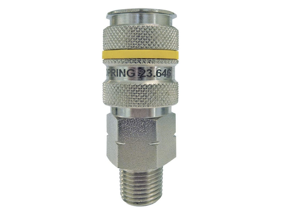 TOPRING Quick Couplers 23.646 : Topring Quick Couplers : COUPLER QUIKSILVER (ARO 210) 1/4 (M) NPT (AUTOMATIC)