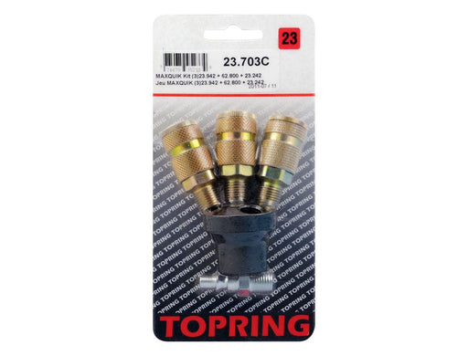 TOPRING Quick Couplers 23.703C : Topring Quick Couplers : KIT MAXQUIK (ARO 210) (3) 23.942+62.800+23.242 (MANUAL)