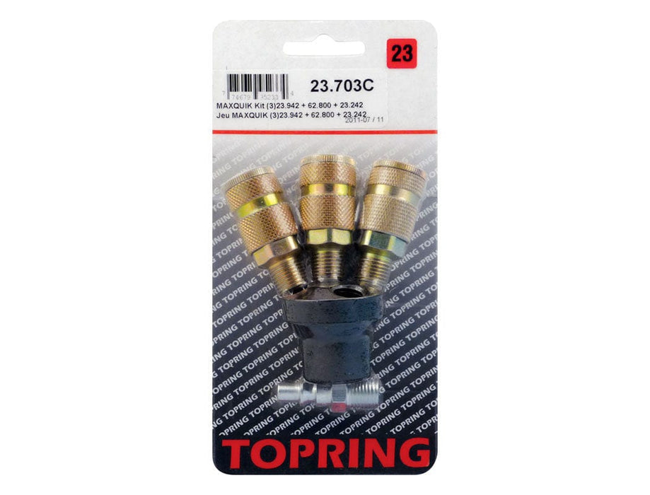 TOPRING Quick Couplers 23.703C : Topring Quick Couplers : KIT MAXQUIK (ARO 210) (3) 23.942+62.800+23.242 (MANUAL)