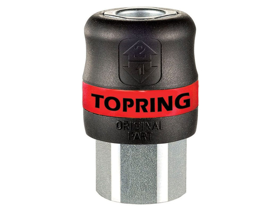 TOPRING Quick Couplers 27.449 : Topring Quick Couplers : COUPLER TOPQUIK S8 SAFETY (NITTO) 1/4 (F) NPT (AUTOMATIC)