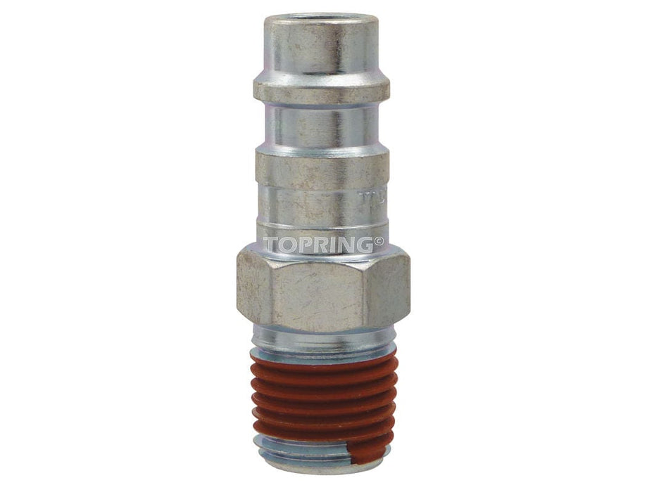 TOPRING Quick Couplers 31.648 : Topring Quick Couplers : PLUG (ULTRAFLO) 1/4 (M) NPT WITH SEALANT COATING
(PACK OF 10 PCS.)