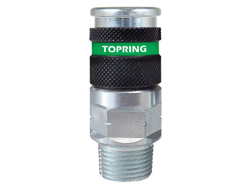 TOPRING Quick Couplers 31.846.10 : Topring Quick Couplers : COUPLER QUIKSILVER 2 (ULTRAFLO) (AUTOMATIC) 1/4 (M) NPT 10/CSE
