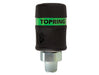 TOPRING Quick Couplers 31.849 : Topring Quick Couplers : COUPLER TOPQUIK SAFETY (ULTRAFLO) (AUTOMATIC) 1/4 (M) NPT