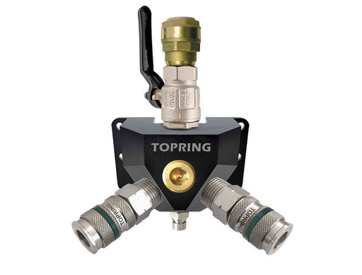 TOPRING S07 Compressed Air Piping Systems 07.463.02 : TOPRING ALUMINUM MANIFOLD 15 MM X QUIKSILVER (2) 31.884 QUICKLINE