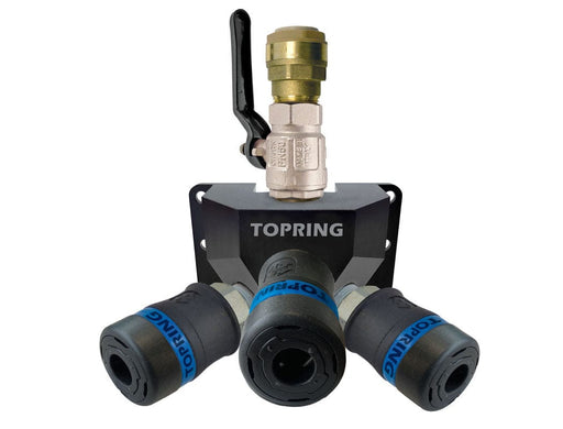 TOPRING S07 Compressed Air Piping Systems 07.482.03 : TOPRING QUICKLINE MANIFOLD 22 MM X 1/4 INDUSTRIAL TOPQUIK 20.669 (3x)