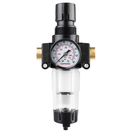 TOPRING S50 Series FRL 50.221A : TOPRING FILTER/REGULATOR 1/4 SEMI-AUTOMATIC DRAIN WITH STANDARD MODULAIR 200