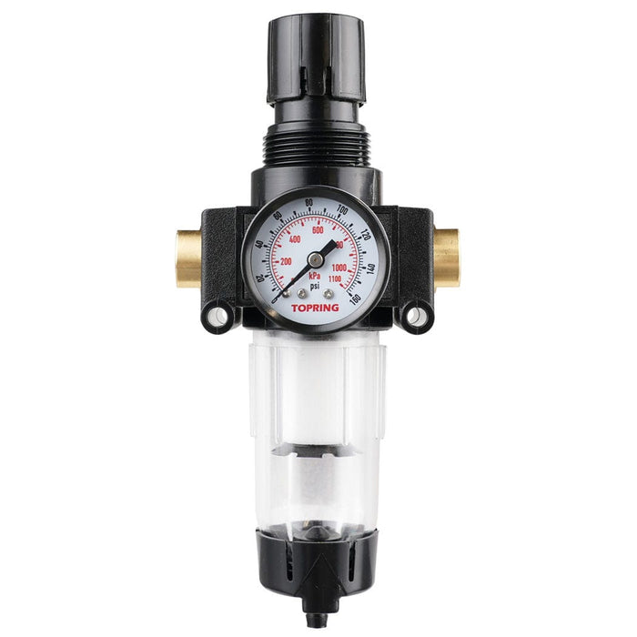 TOPRING S50 Series FRL 50.221A : TOPRING FILTER/REGULATOR 1/4 SEMI-AUTOMATIC DRAIN WITH STANDARD MODULAIR 200