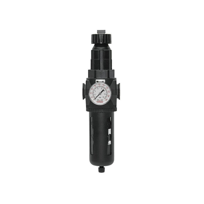 TOPRING S50 Series FRL 50.241A : TOPRING FILTER/REGULATOR 1/2 AUTOMATIC DRAIN WITH STANDARD BOWL AND GAUGE MODULAIR 400