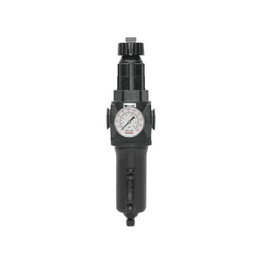 TOPRING S50 Series FRL 50.253A : TOPRING FILTER/REGULATOR 3/4 AUTOMATIC DRAIN WITH METAL BOWL AND GAUGE MODULAIR 400