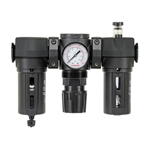 TOPRING S50 Series FRL 50.530A : TOPRING FILTER + REGULATOR + LUBRICATOR 3/8 (F) NPT MANUAL WITH STANDARD BOWL 0-150 PSI MODULAIR 300