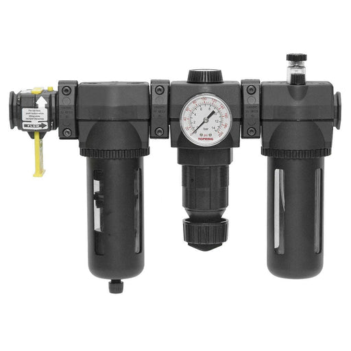 TOPRING S50 Series FRL 50.541A1 : TOPRING FILTER + REGULATOR + LUBRICATOR 1/2 (F) NPT AUTOMATIC WITH METAL BOWL AND LOCKOUT VALVE 30-150 PSI MODULAIR 400