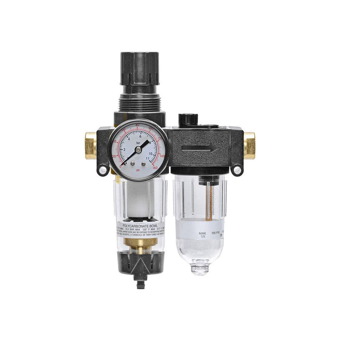 TOPRING S50 Series FRL 50.621A : TOPRING FILTER/ REGULATOR + LUBRICATOR 1/4 (F) NPT SEMI-AUTOMATIC WITH GAUGE MODULAIR 200