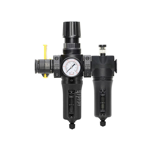 TOPRING S50 Series FRL 50.628A1 : TOPRING FILTER/REGULATOR + LUBRICATOR 30-200 PSI MODULAIR 300 WITH LOCKOUT VALVE
