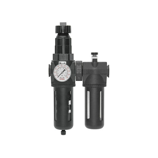 TOPRING S50 Series FRL 50.641A : TOPRING Filter/Regulator + Lubricator 1/2 Automatic Drain With Standard Bowl and Gauge Modulair 400