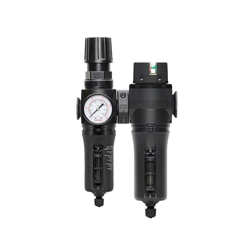 TOPRING S50 Series FRL 50.688A : TOPRING FILTER/REGULATOR + COALESCING FILTER 1/2 (F) NPT AUTOMATIC DRAIN WITH METAL BOWL MODULAIR 300