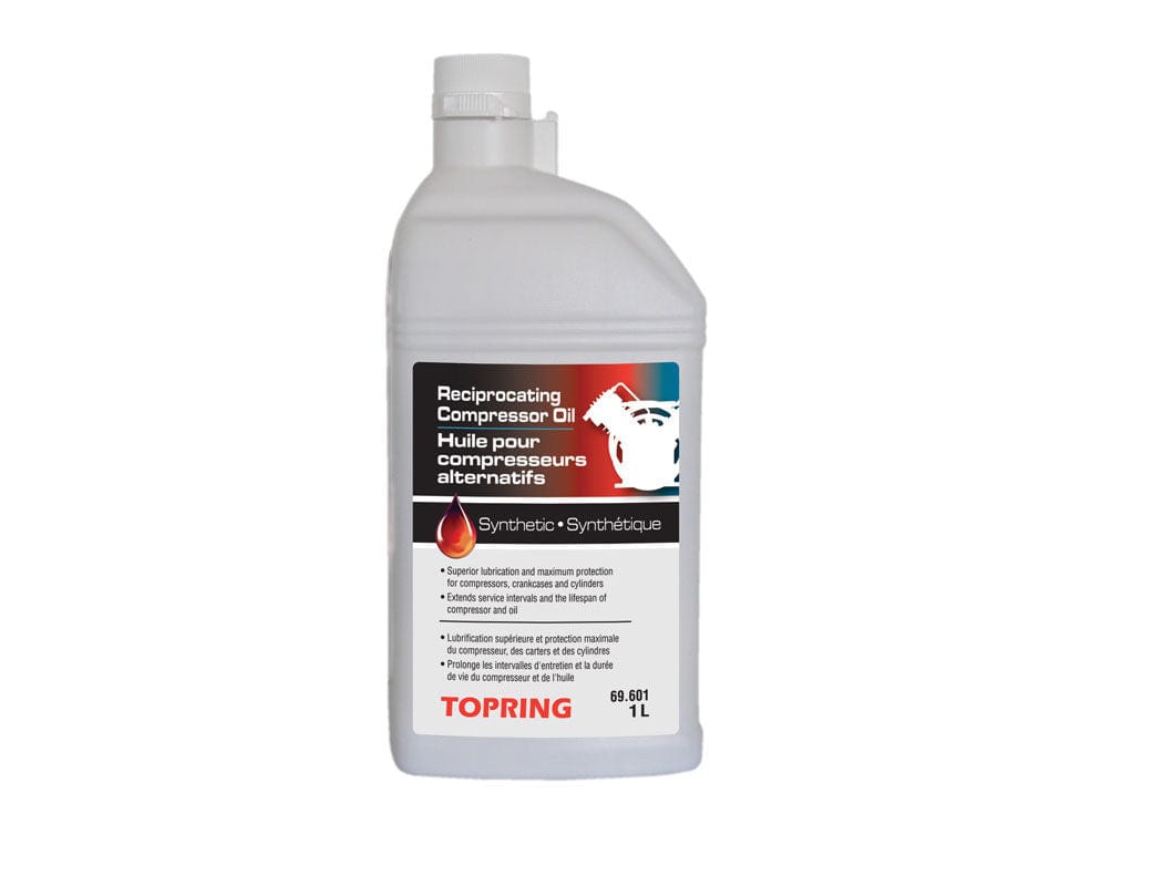 69.601 TOPRING SYNTHETIC PISTON COMPRESSOR OIL (1L) — Pneumaticspro Inc.